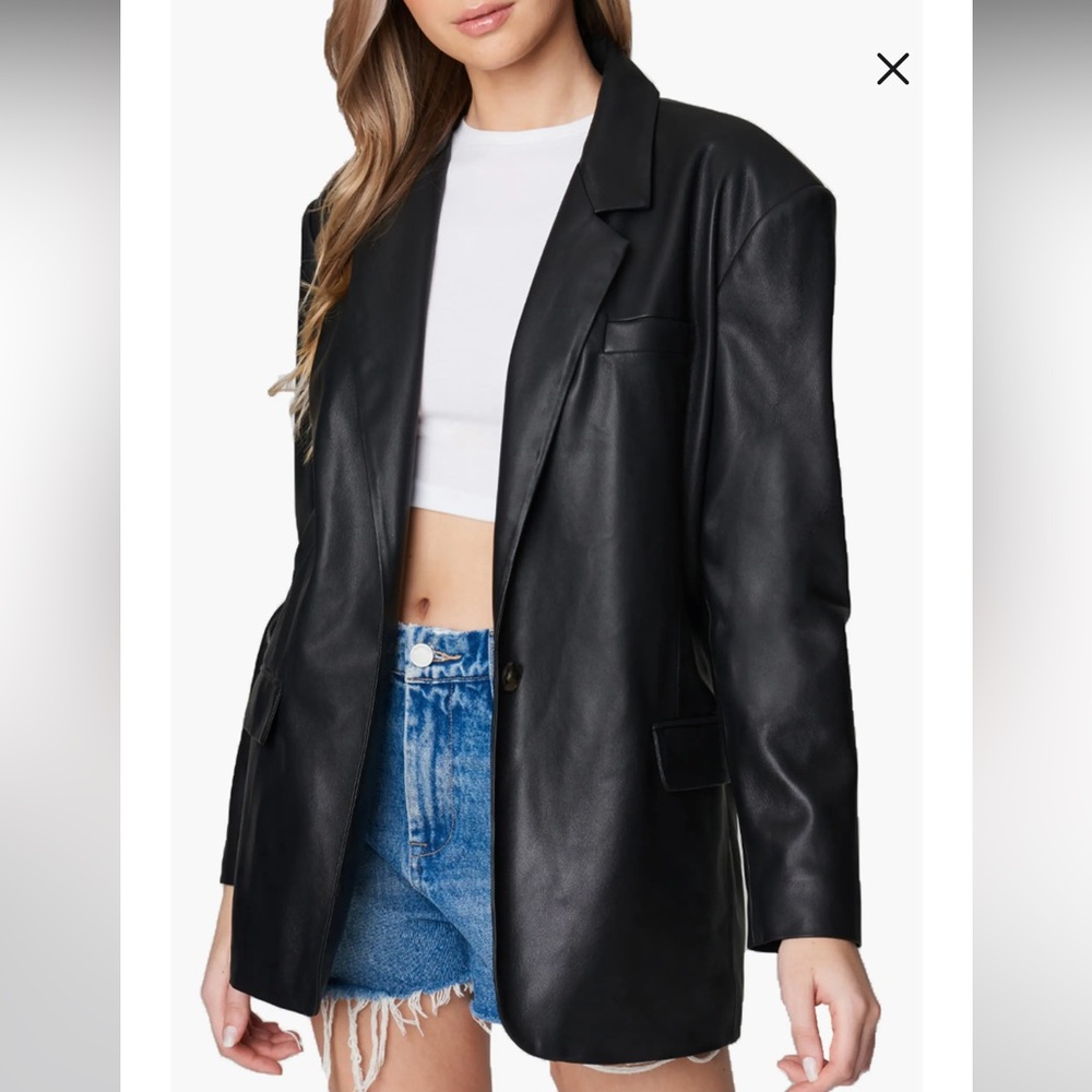 NWOT Blank NYC Faux Leather Blazer (XS)